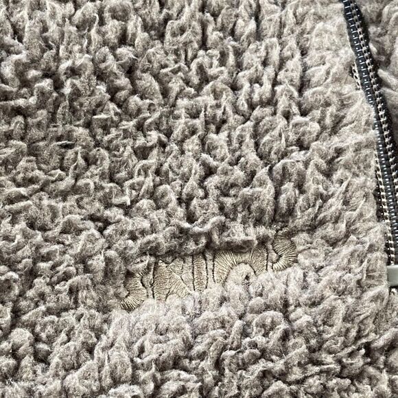 Skims Jogger Women Plus 3X Amethyst Tan Brown Teddy Sherpa Zip Pocket Drawstring - Picture 3 of 7